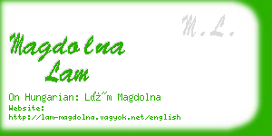 magdolna lam business card